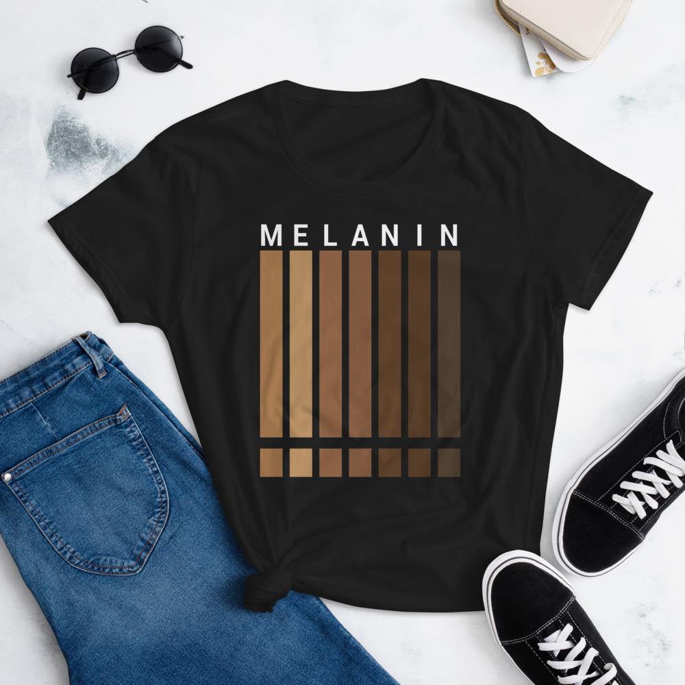 Melanin Shades Flag Women's short sleeve t-shirt - MELANIN FASHION