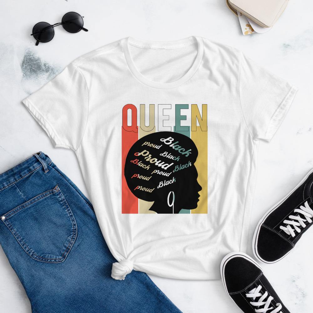 Queen Women's short sleeve t-shirt - MELANIN FASHION