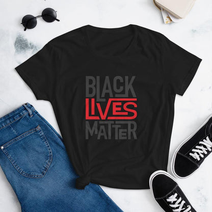 Black Lives Matter Women's short sleeve t-shirt - MELANIN FASHION