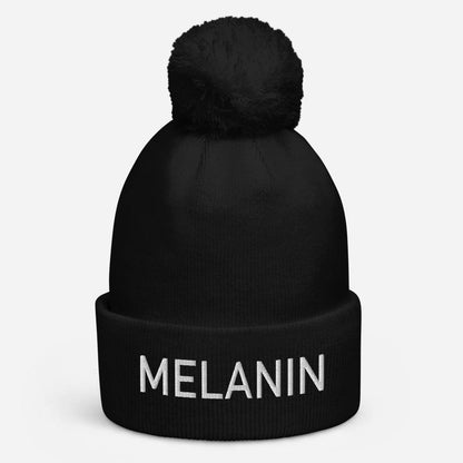 Melanin Black Pom pom beanie - MELANIN FASHION