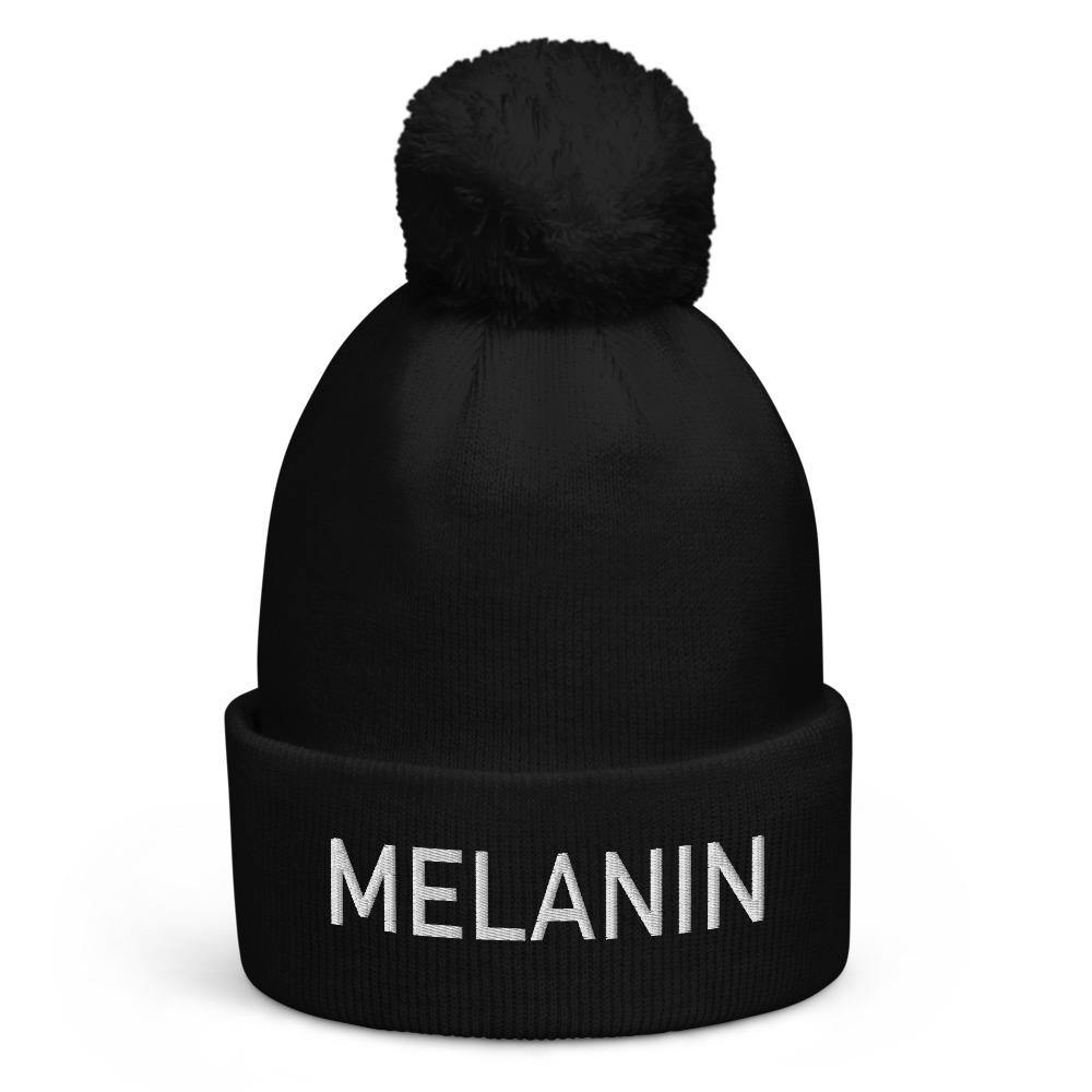 Melanin Black Pom pom beanie - MELANIN FASHION