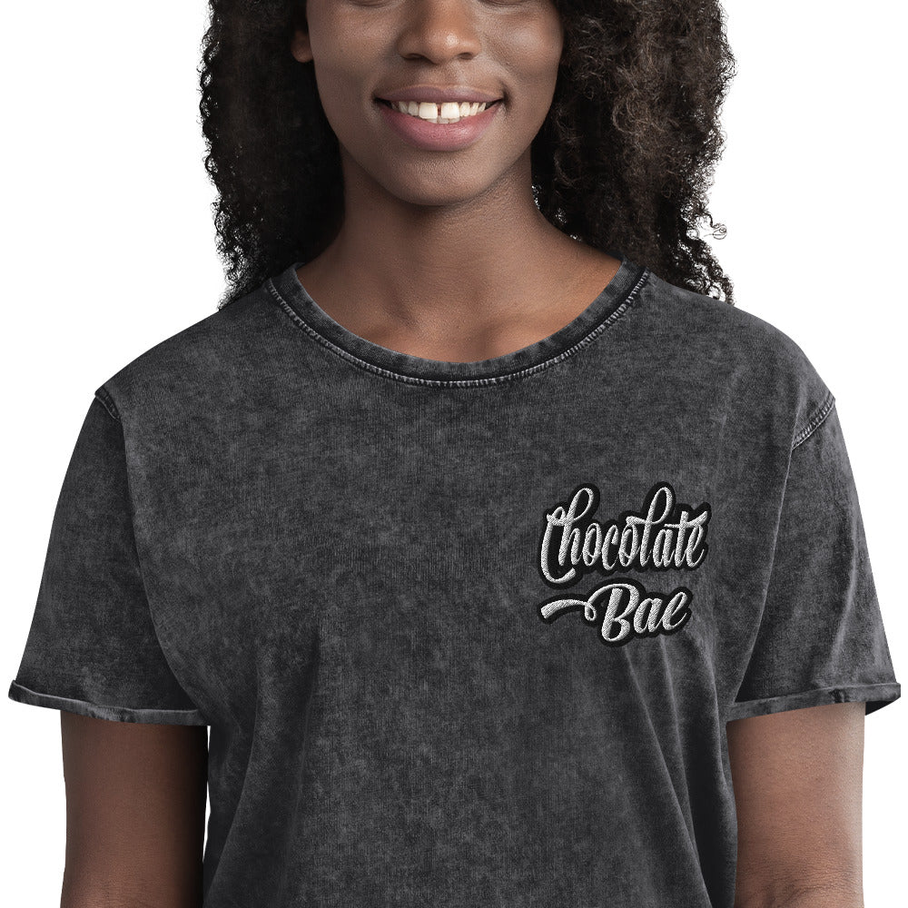 Chocolate Bae Embroided Denim T-Shirt