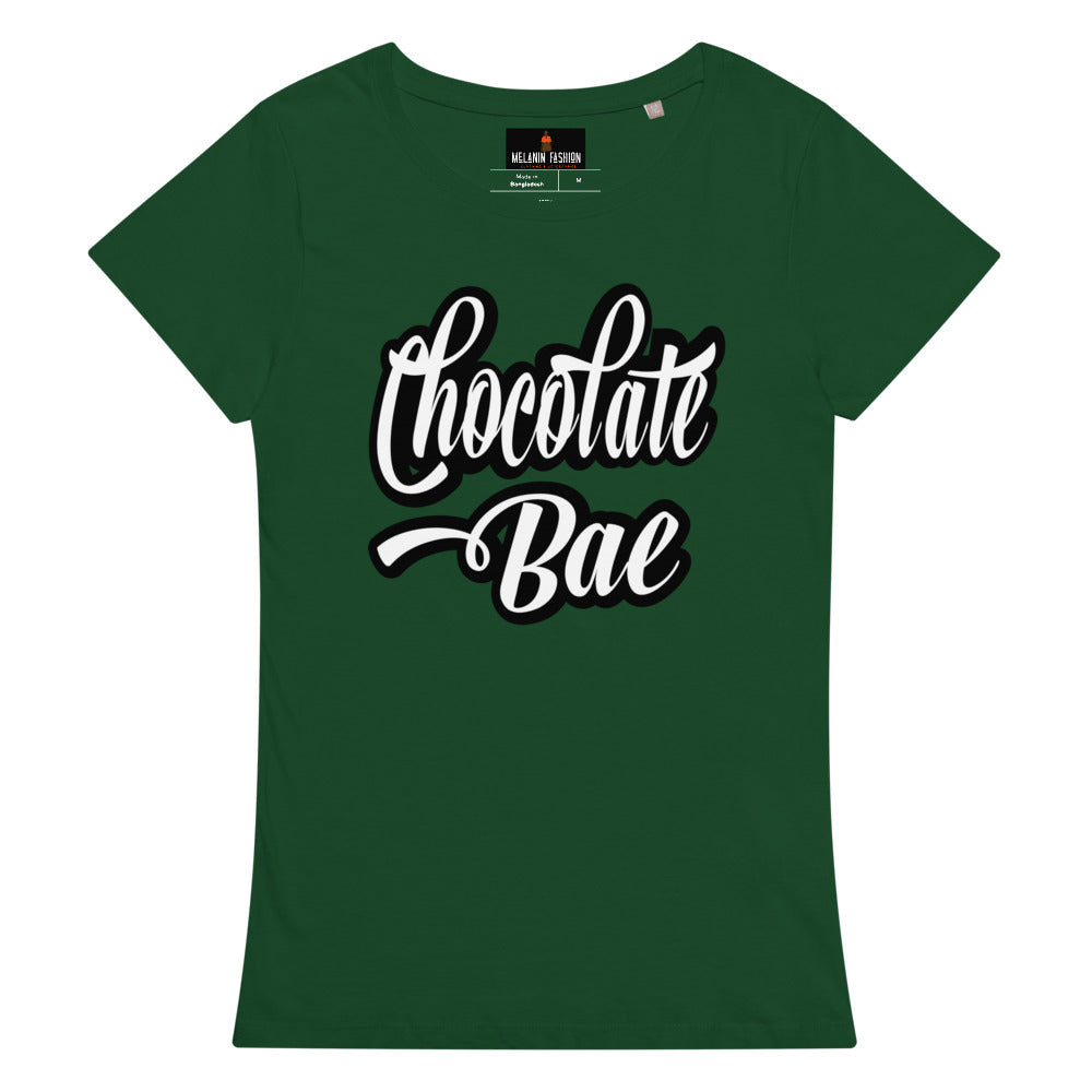 Varsity Green Chocolate Bae Women’s basic organic t-shirt